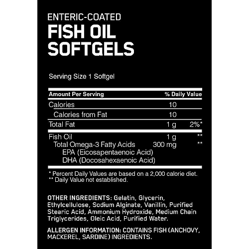 Optimum Nutrition Omega-3 Fish Oil-33Serv.-100Caps