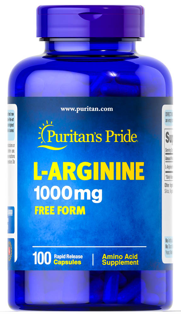 Puritan's Pride L Arginine 1000mg-100Serv.-100Caps