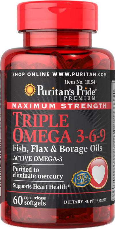 Puritan's Pride Triple Omega 3.6.9-20Serv.-120Soft Gels