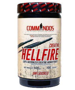 كرياتين Hellfire 500 جم من Commandos – 100 جرعة نارية