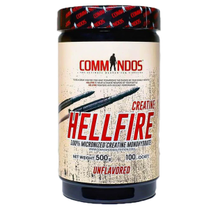 كرياتين Hellfire 500 جم من Commandos – 100 جرعة نارية
