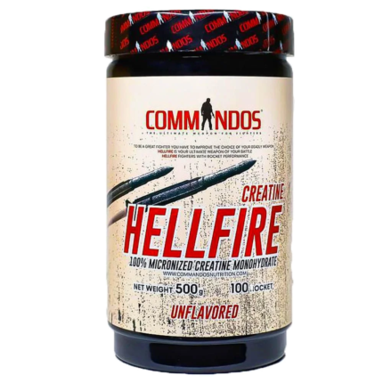 كرياتين Hellfire 500 جم من Commandos – 100 جرعة نارية