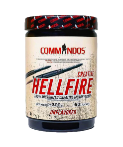 Hellfire Creatine 300g – كرياتين نقي ميكرونايزد من Commandos – 60 جرعة**