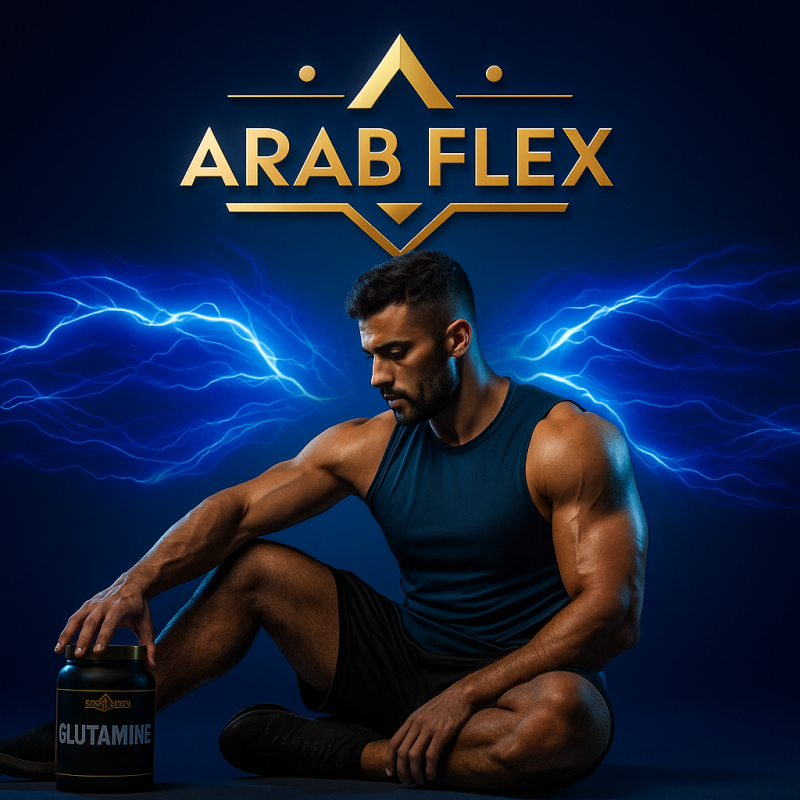مكمل جلوتامين لدعم المناعة، تسريع الاستشفاء العضلي، وتقليل الإجهاد بعد التمارين الشاقة.