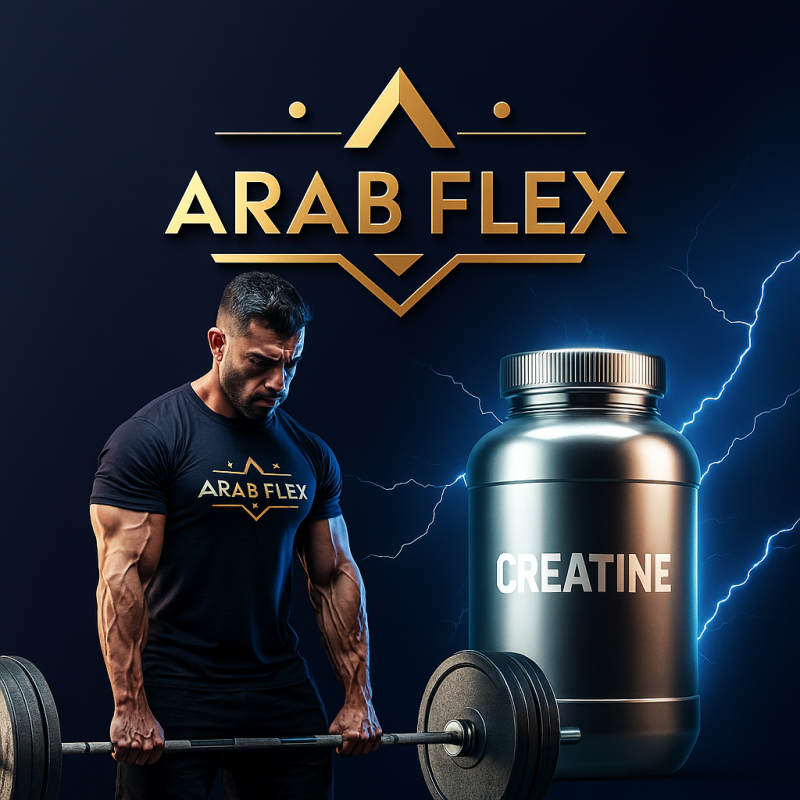 مكمل الكرياتين لتحسين القوة البدنية، زيادة الأداء الرياضي، وتعزيز حجم العضلات.