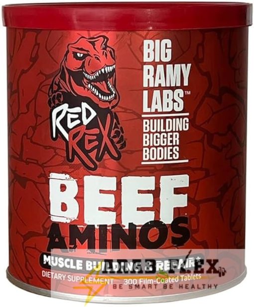 Big Ramy Labs Red Rex Beef Aminos – بيج رامي بيف أمينو (300 قرص) | دعم بناء العضلات