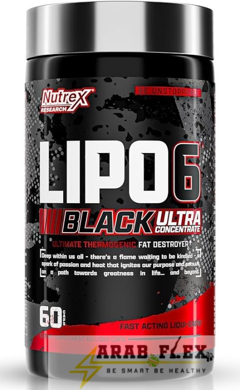 Nutrex Lipo-6 Black Ultra Concentrate – ليبو 6 بلاك ألترا (60 كبسولة) | حارق دهون قوي