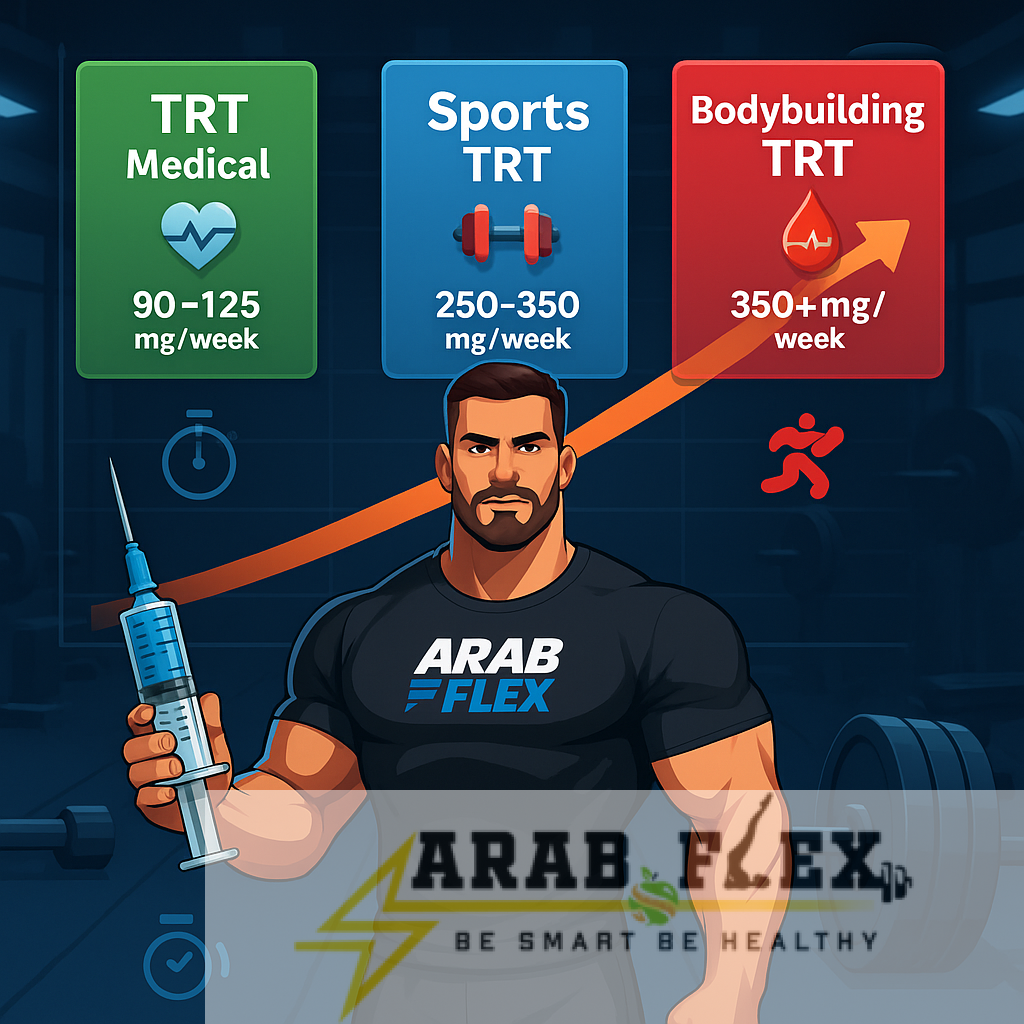 الفرق بين TRT الرياضي وTRT لكمال الأجسام | دليل عرب فليكس التعليمي 2025