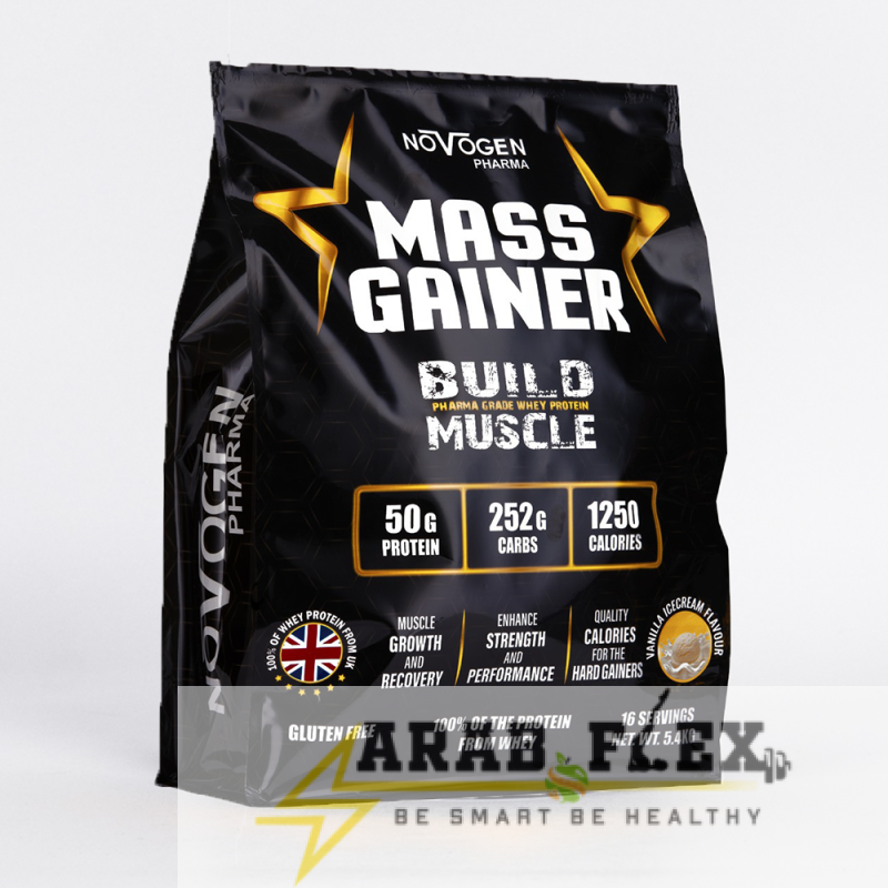 Novogen Mass Gainer – نوفوجين ماس جينر 5.4 كجم – 16 سيرف