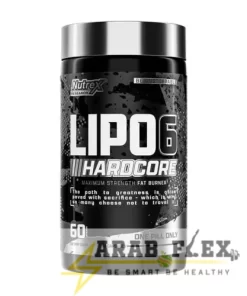 Nutrex Lipo-6 Hardcore – ليبو 6 هاردكور (60 كبسولة) | حارق دهون فائق القوة