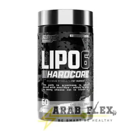 Nutrex Lipo-6 Hardcore – ليبو 6 هاردكور (60 كبسولة) | حارق دهون فائق القوة