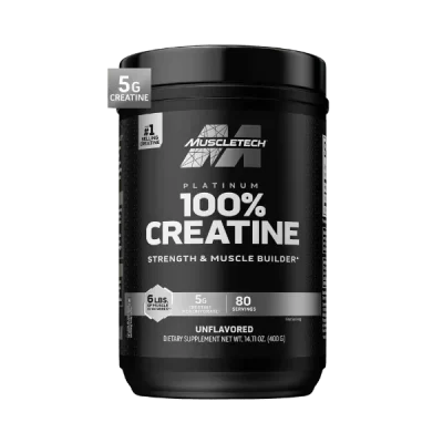 كرياتين بلاتينيوم ماسل تك – 400 جم (80 جرعة) | MuscleTech Platinum Creatine