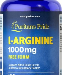 بوريتانز برايد L-Arginine 1000mg (100 كبسولة) | دعم أكسيد النيتريك وصحة القلب
