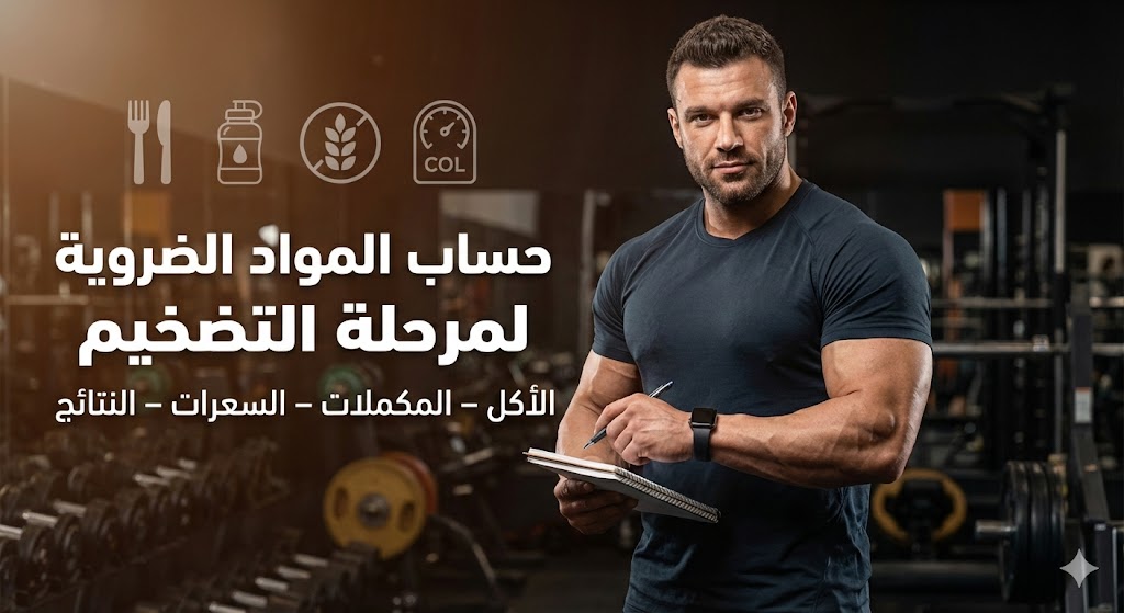 حساب المواد الضرورية لمرحلة التضخيم | دليل شامل لزيادة العضلات