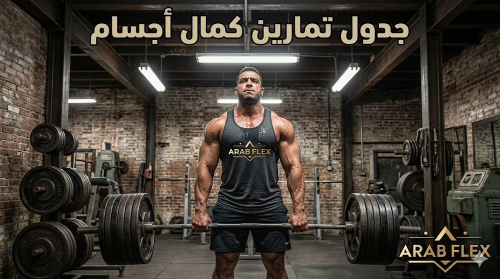 جدول تمارين كمال أجسام أسبوعي للمبتدئين والمحترفين 2025 - برنامج تدريب كامل
