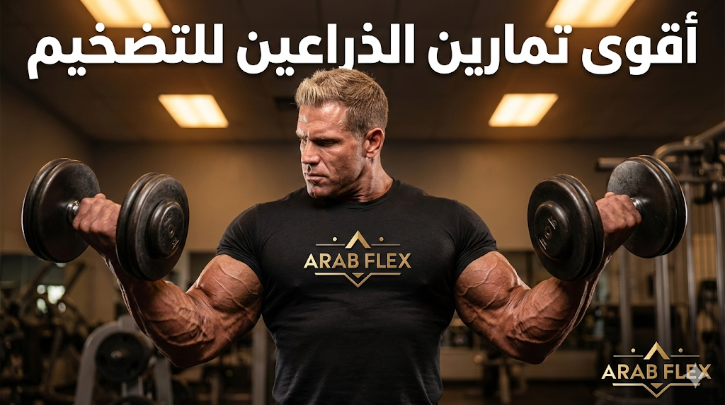 أقوى تمارين الذراعين للتضخيم: باي وتراي في يوم واحد - عرب فليكس Arab Flex
