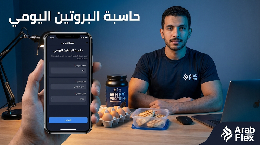 حاسبة البروتين اليومي - احسب احتياجك من البروتين في ثوانٍ حسب هدفك