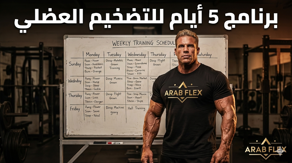 برنامج تدريب 5 أيام للتضخيم العضلي: خطة متكاملة - عرب فليكس Arab Flex