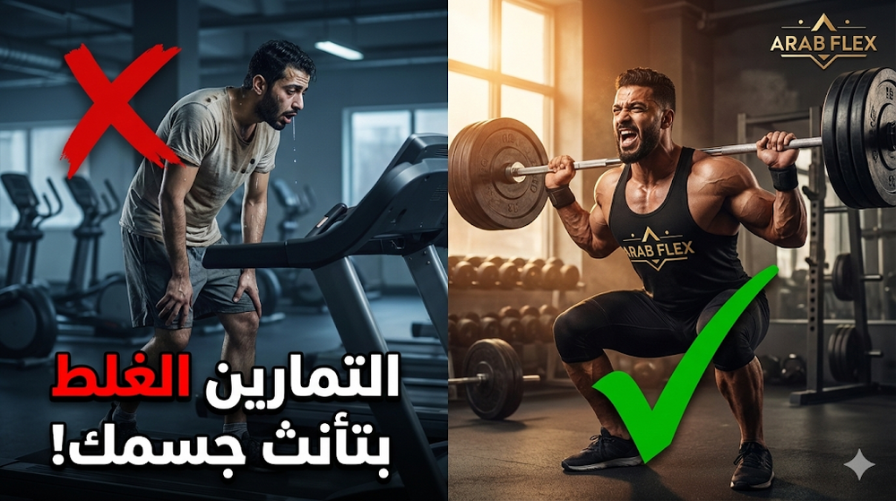 تأثير التمارين الغلط على هرمونات الرجل - مقارنة بين الكارديو الزايد وتمارين الحديد من عرب فليكس