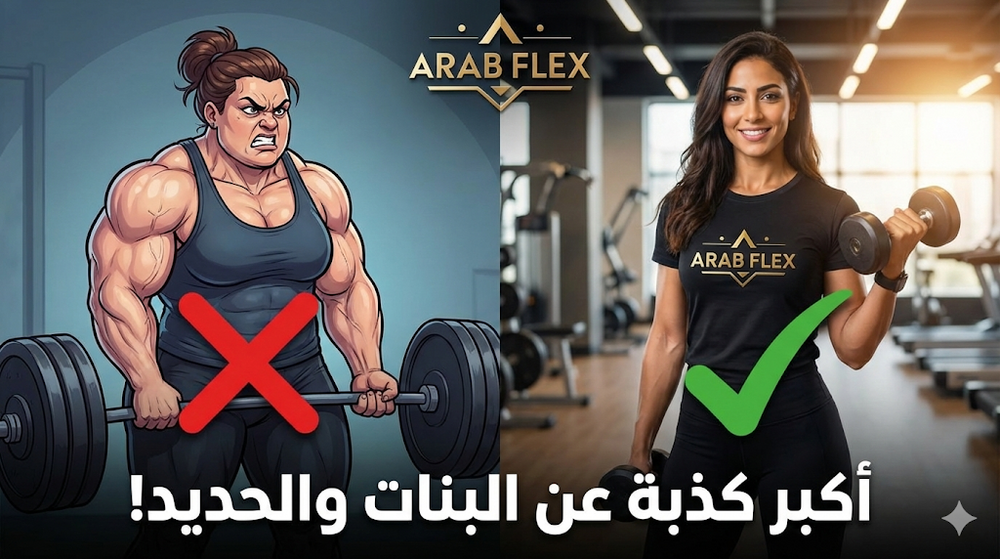 هل البنات بيبنوا عضلات زي الرجالة من تمارين الحديد؟ أكبر خرافة في الفيتنس