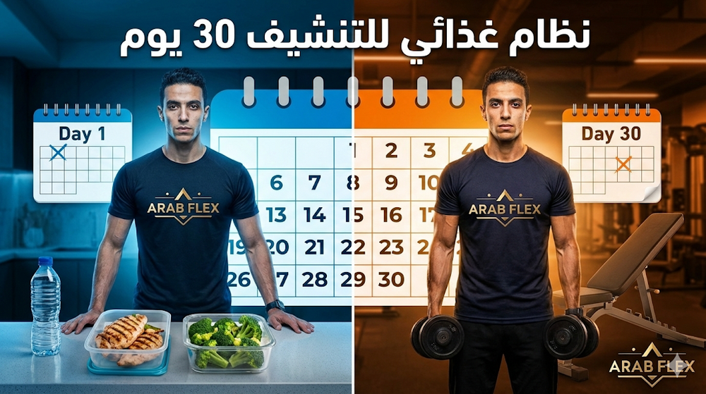 نظام غذائي للتنشيف وحرق الدهون - خطة 30 يوم بالتفصيل مع الوجبات والسعرات
